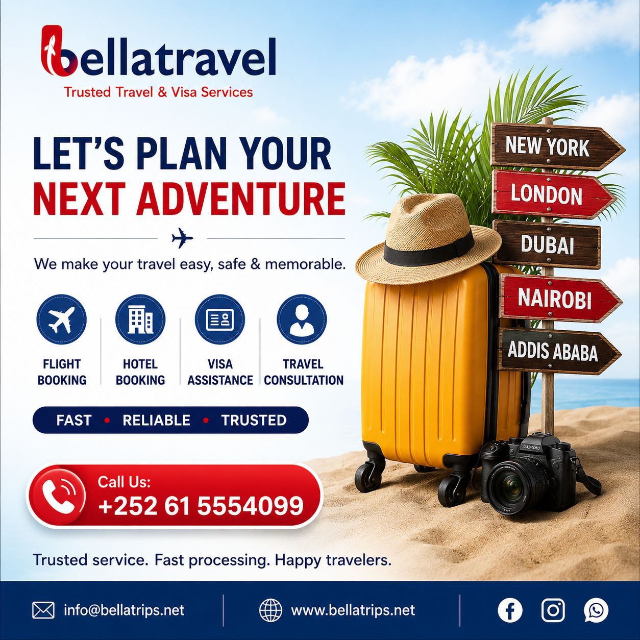 Bellatrips next adventure offer poster